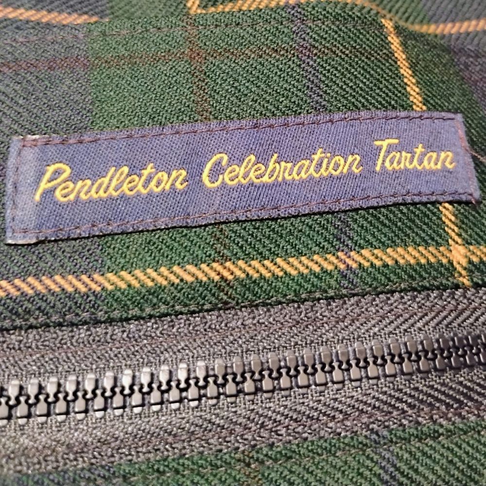 Pendleton Women's Green Blue Plaid Celebration Tartan Wool Zip Front Jacket M - Picture 15 of 15